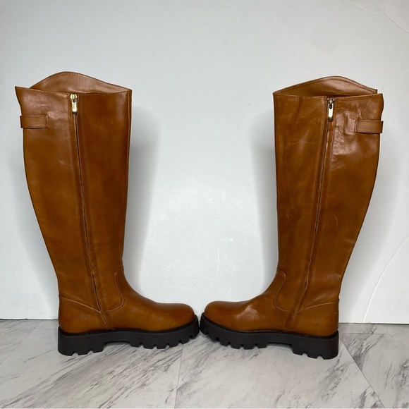 Franco Sarto Balin Chunky Sole Brown Leather Tall Boot 6M - Picture 6 of 16